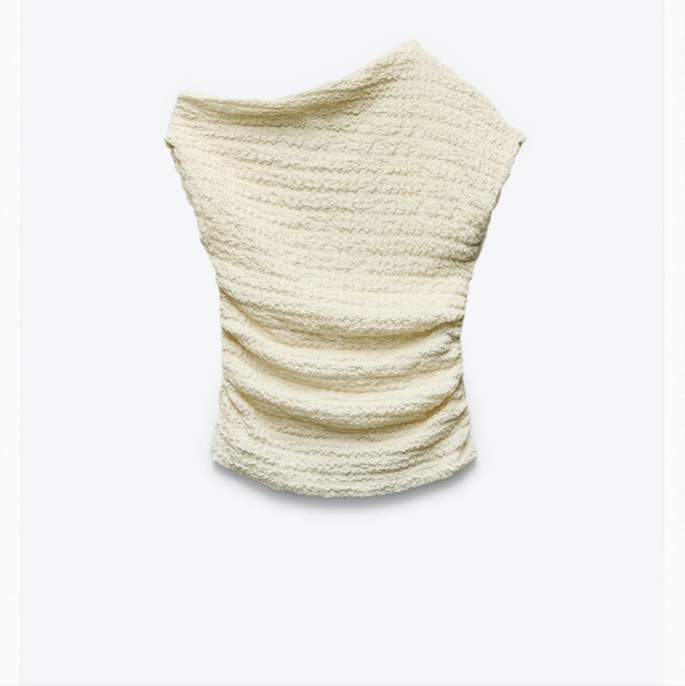 Zara Textured Asymmetric Top